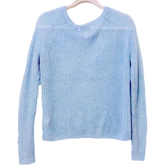 Disney Cinderella Lauren Conrad Blue Sequined GlassShoe Cableknit sweater SizeXS - Picture 2 of 6